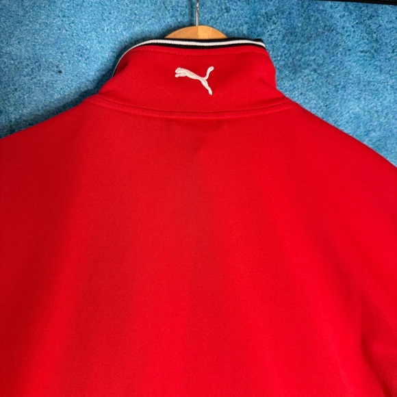 Vintage Puma Valley United Soccer Club Jacket Men’s L Red White Zip Up Training - Picture 8 of 14